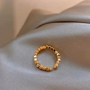 Small gold ring open index finger ring